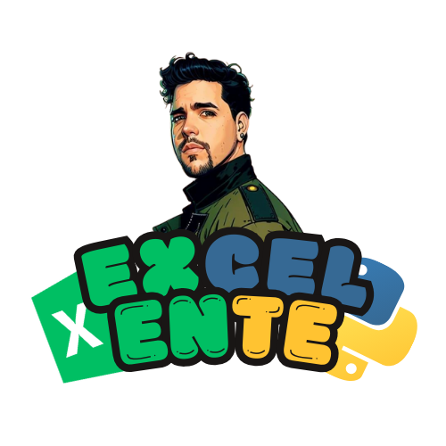Ilustración del creador de EXCEL-ENTE junto al logo del canal